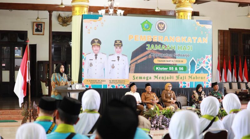 1.239 CJH Berangkat Hari Ini, Wabup Mimik : Jaga Kesehatan dan Doakan Sidoarjo