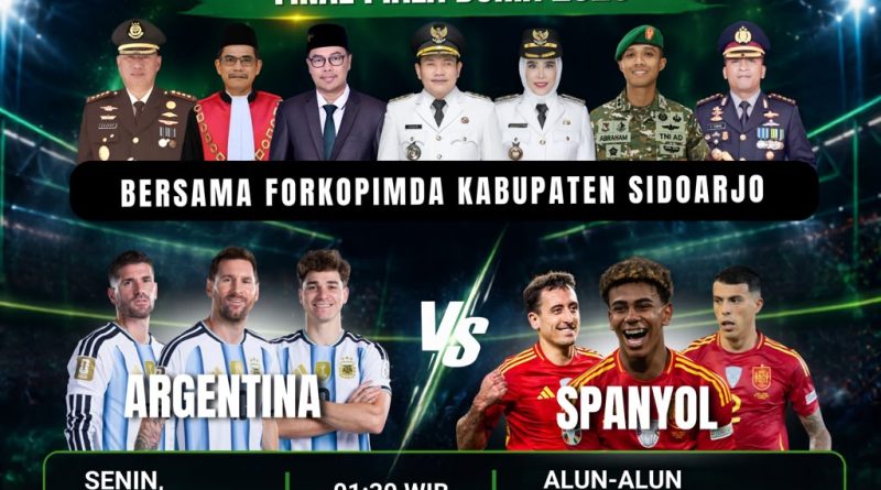 Pemkab Sidoarjo Ajak Warga Nonton Bareng Final Piala Dunia, Berhadiah Umroh Pemkab Sidoarjo Ajak Warga Nonton Bareng Final Piala Dunia, Berhadiah Umroh