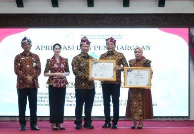 Bupati dan Ketua TP-PKK Terima Penghargaan Dari Menteri Kependudukan dan Pembangunan Keluarga RI