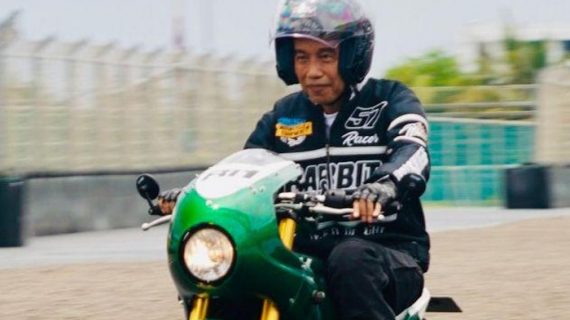 Sebelum diresmikan, Jokowi jajal Sirkuit Mandalika dengan motor balap “Bobber”