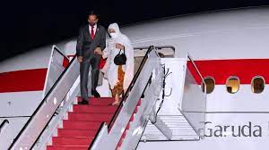 Pesawat GIA 1 bawa Jokowi dan Ibu Iriana bertolak kembali ke Indonesia