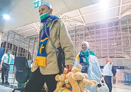 Jamaah Haji Embarkasi Pondok Gede Jakarta kloter Pamungkas sudah tiba