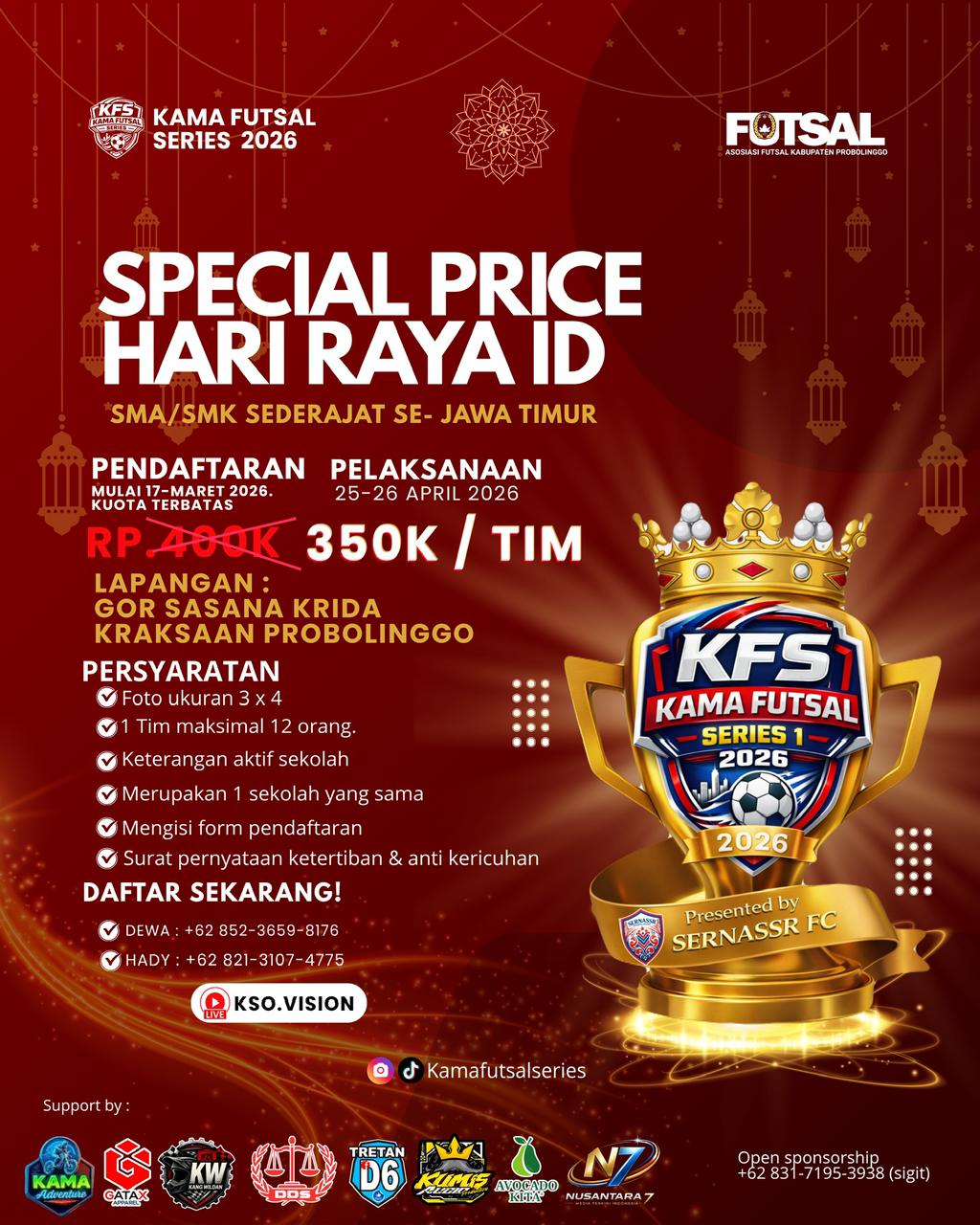 KAMA FUTSAL SERIES DIBUKA, PERKUAT EKOSISTEM FUTSAL PELAJAR DI PROBOLINGGO