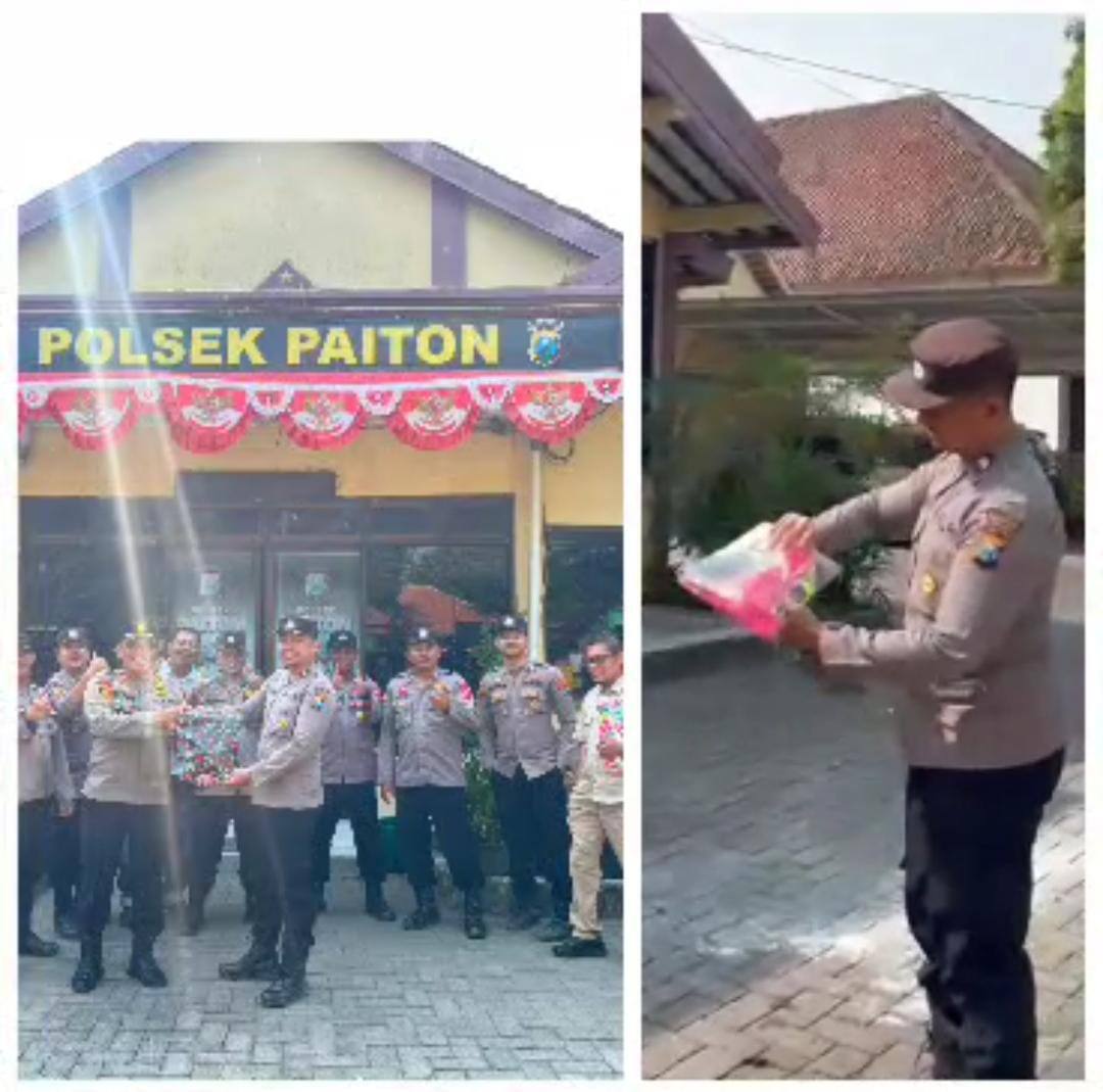 Kapolsek Paiton Berikan Penghargaan kepada Kspkt Aibda Amir atas Pelayanan Terbaik kepada Masyarakat